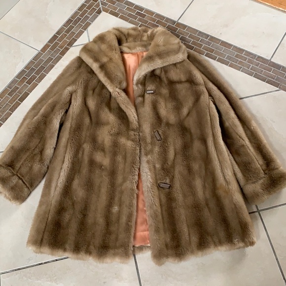 Vintage Dubrowsky & Perlbinder Faux Mink Coat
